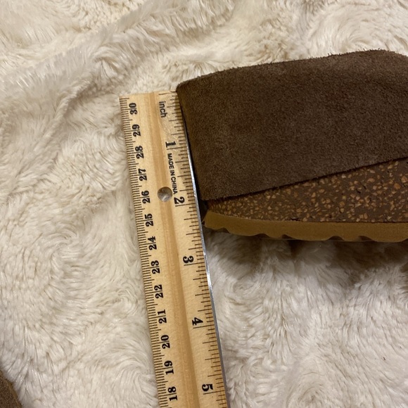 YOKONO NWOB made in Spain leather cork wedge sock slides on size 9 - Picture 12 of 12